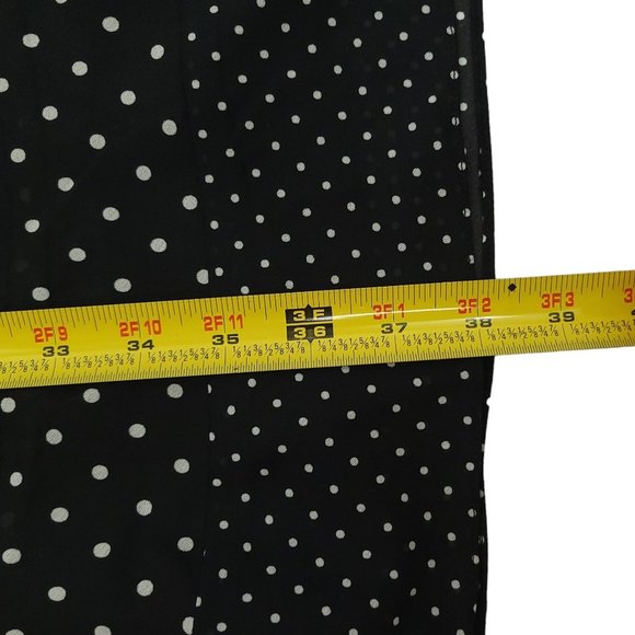 Ann Taylor Loft Black White Polka Dot Dress Size 6 Sleeveless Tied Knot Shoulder - Picture 5 of 13